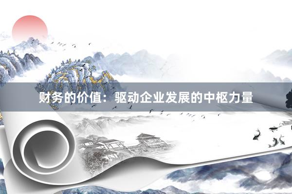 财务的价值：驱动企业发展的中枢力量